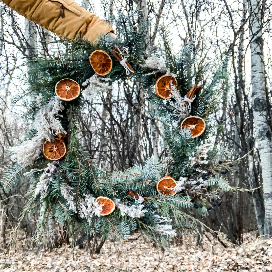 Yule wreath, boho wreath