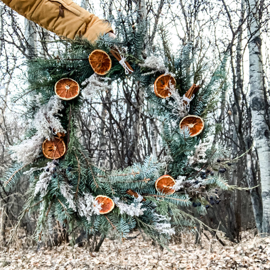 Yule wreath, boho wreath