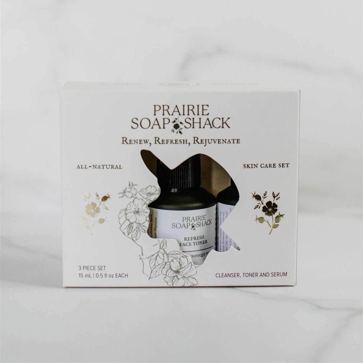Mini Skincare Trio – Cleanser, Toner & Serum