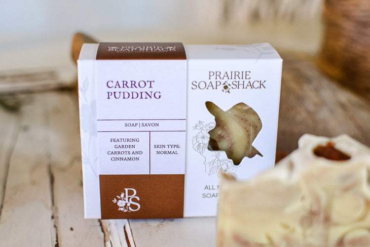 Carrot Pudding Soap with Carrot juice, Cinnamon & Nutmeg