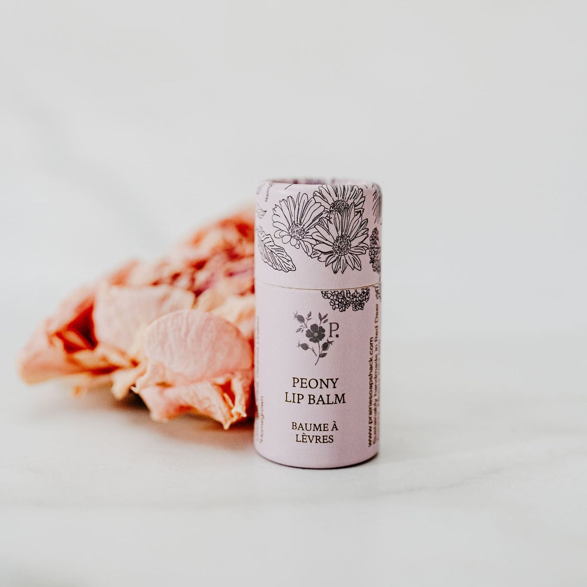 Peony Lip Balm - Infused with Heirloom Peony Petals