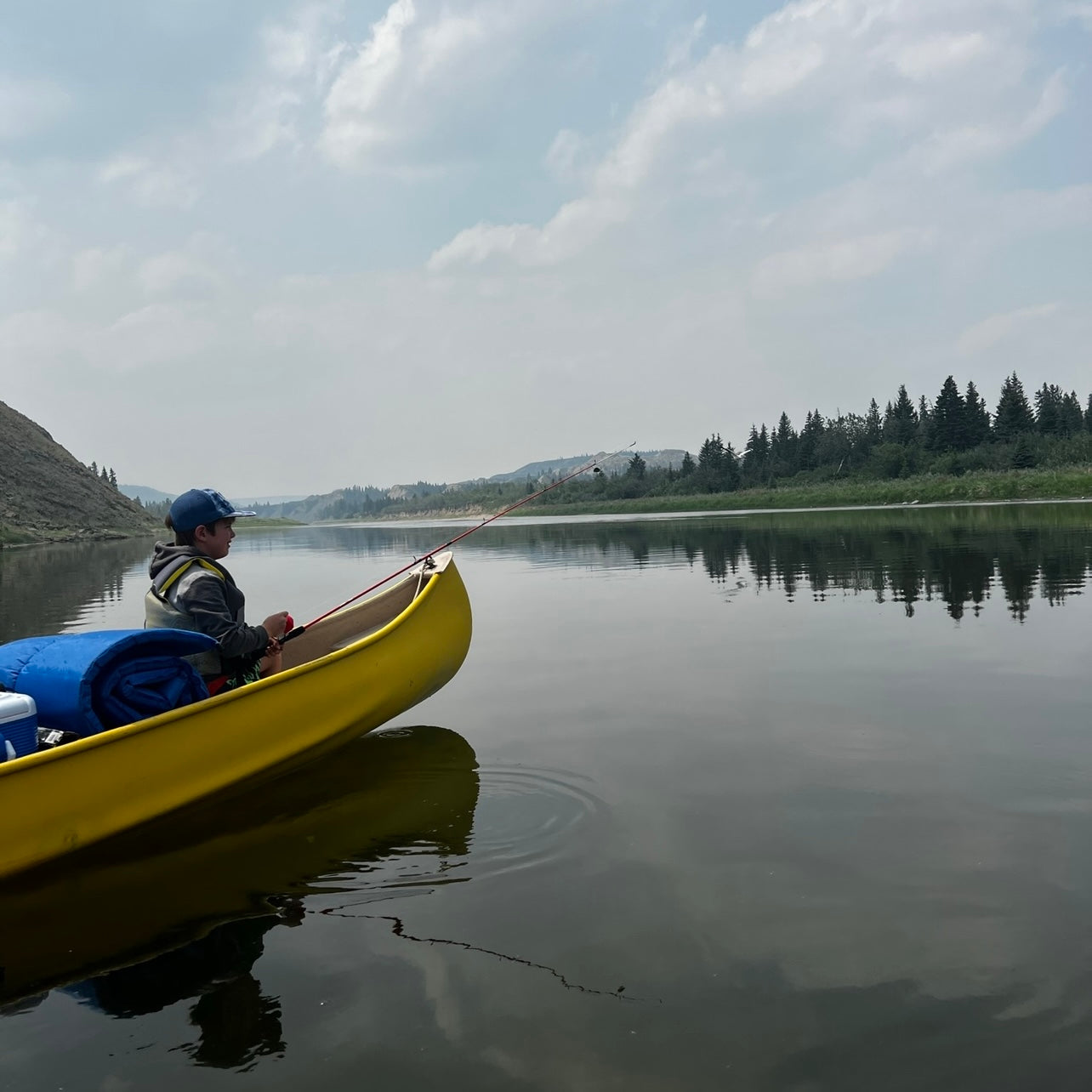 Canoeing on the Red Deer River