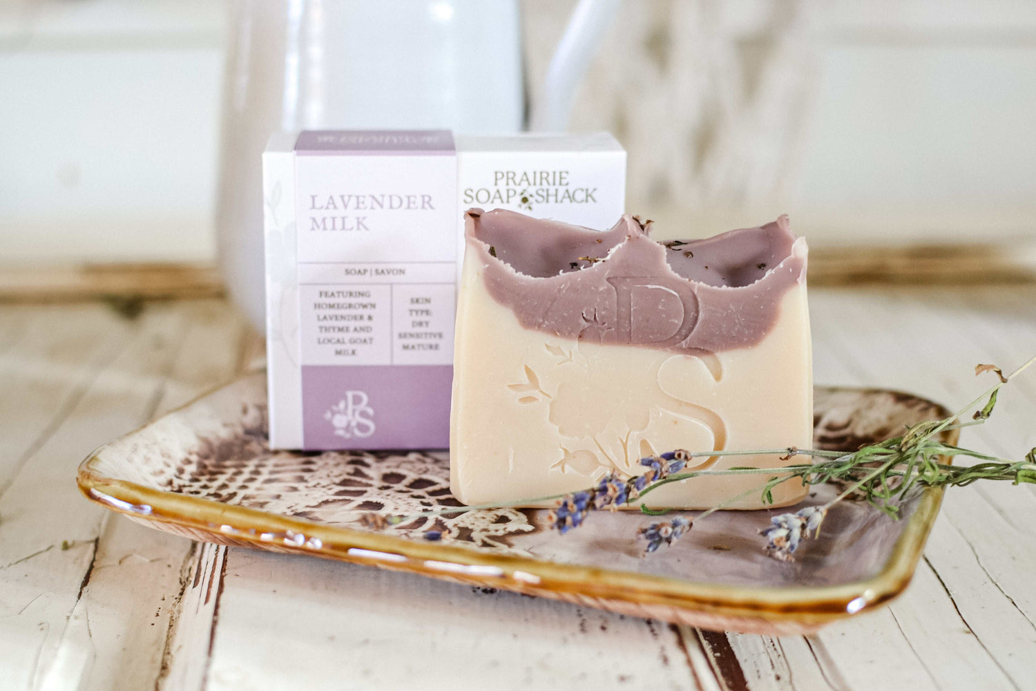Lavender Milk Soap with Goat Milk, Lavender & Thyme
