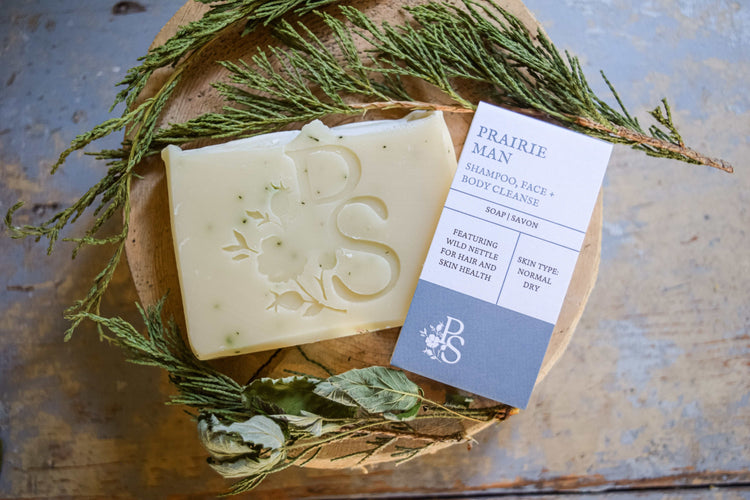 Prairie Man Bar – 3-in-1 Clean with Cedar & Nettle