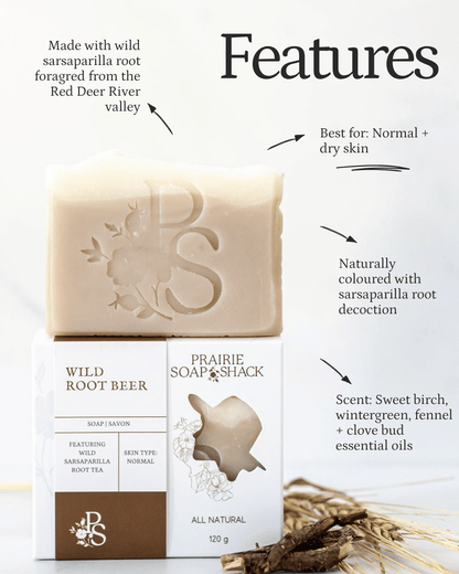 Wild Root Beer Soap with Wild Sarsaparilla Root Tea