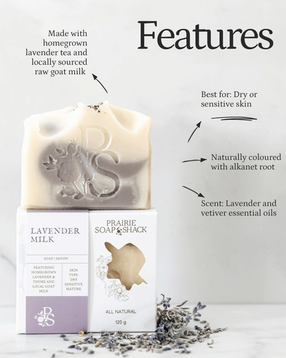 Lavender Milk Soap with Goat Milk with Vetiver and Thyme