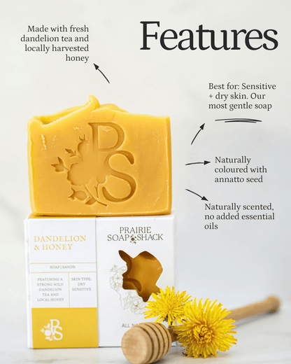 Dandelion &amp; Honey Soap *Unscented for Very Sensitive Skin*