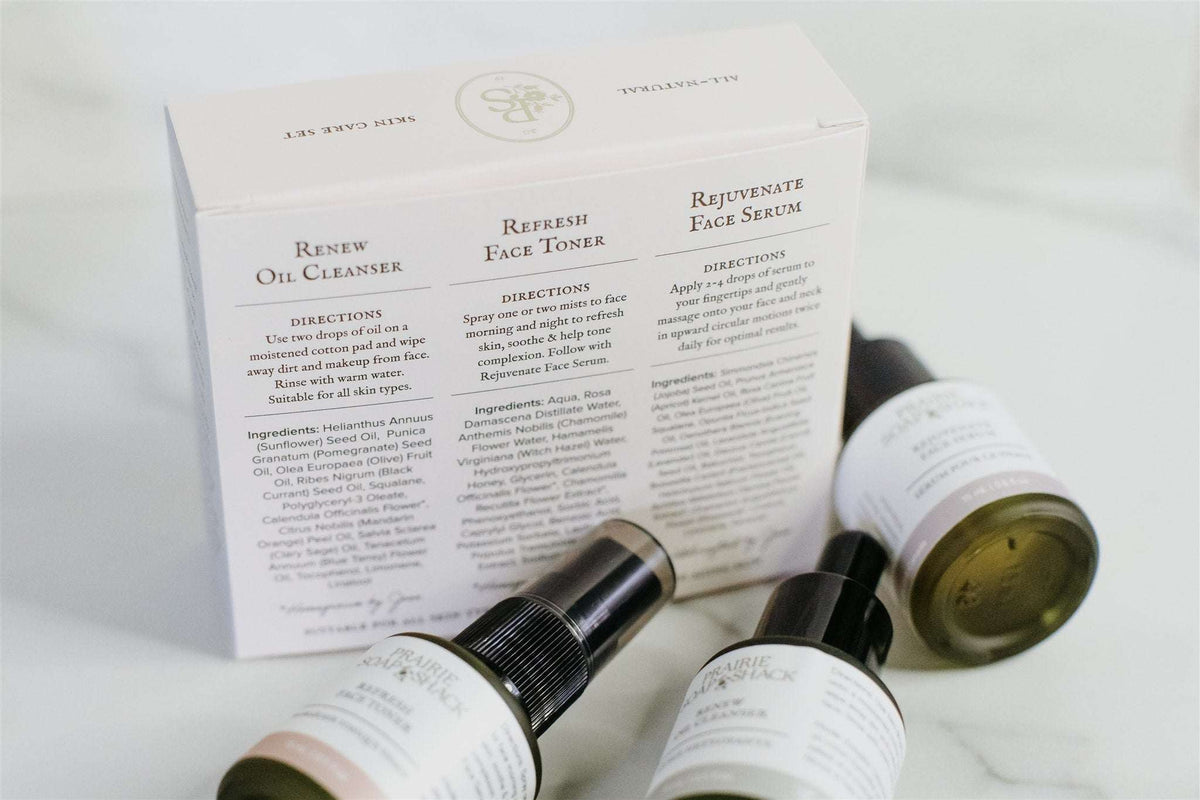 Mini Skincare Trio – Cleanser, Toner &amp; Serum