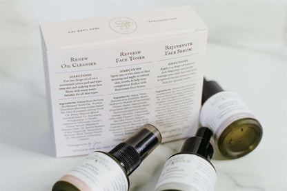 Mini Skincare Trio – Cleanser, Toner &amp; Serum
