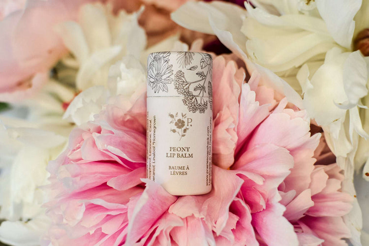 Peony Lip Balm - Infused with Heirloom Peony Petals