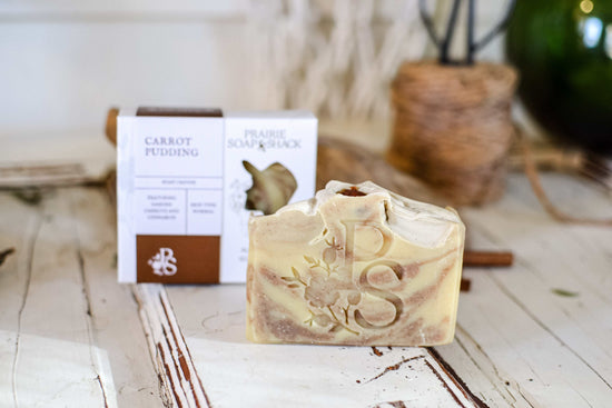 Carrot Pudding Soap with Carrot juice, Cinnamon & Nutmeg