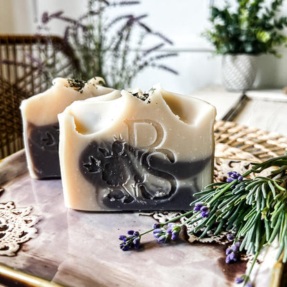 Lavender Milk Soap with Goat Milk with Vetiver and Thyme