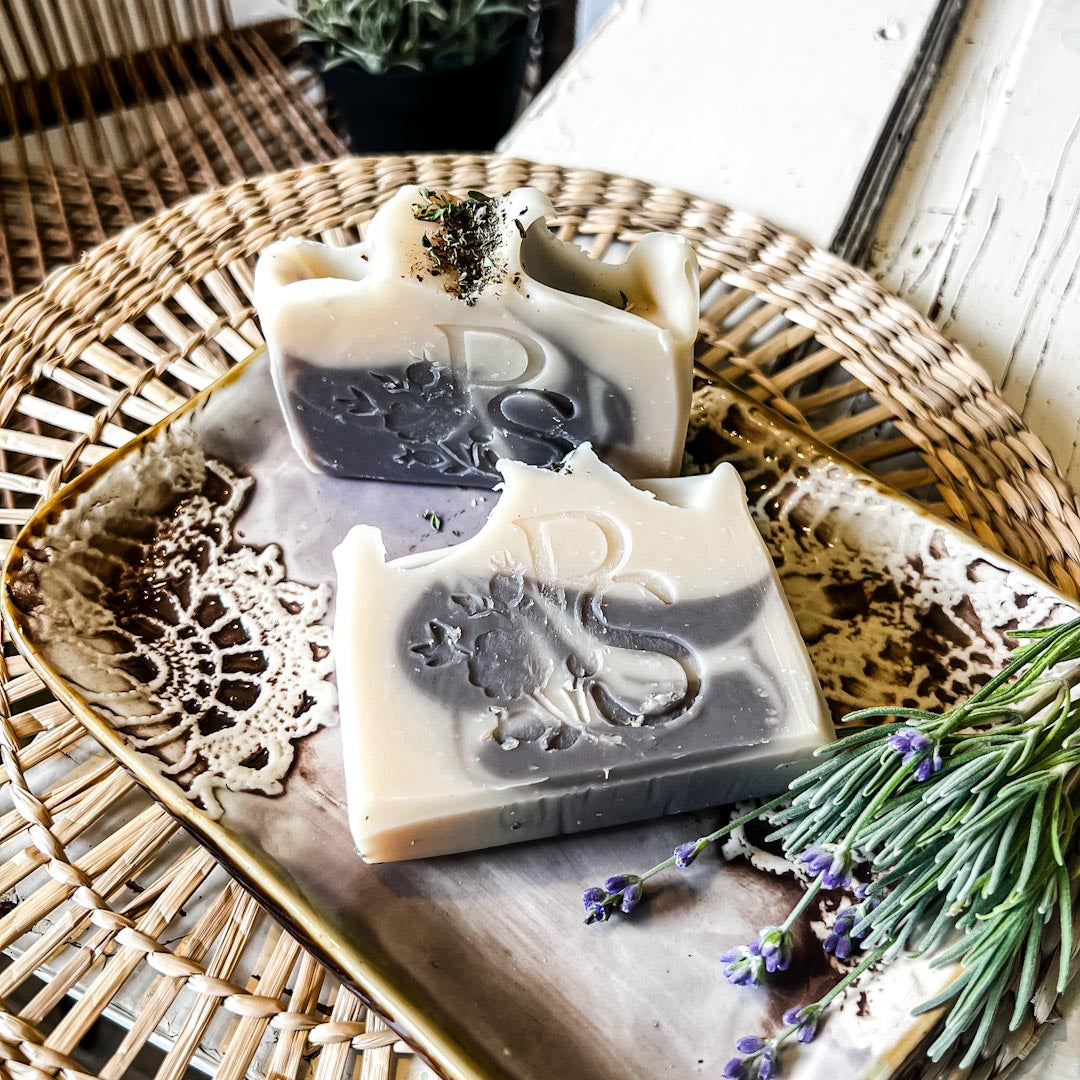 Lavender Milk Soap with Goat Milk with Vetiver and Thyme