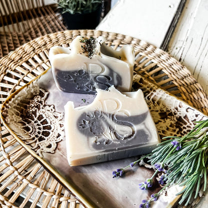 Lavender Milk Soap with Goat Milk with Vetiver and Thyme