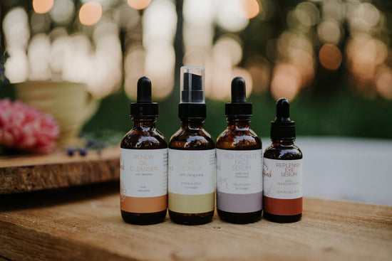 all natural skin care in glass bottles 