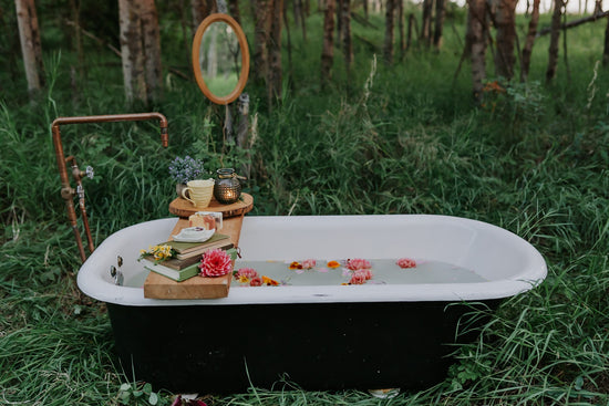forest bath tub in nature 