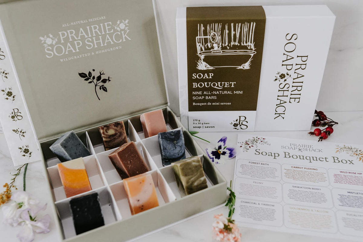 Soap Bouquet Box - Nine Mini Sampler Soaps