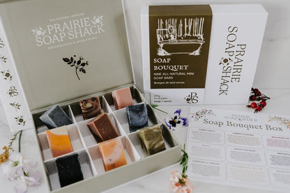 Soap Bouquet Box - Nine Mini Sampler Soaps