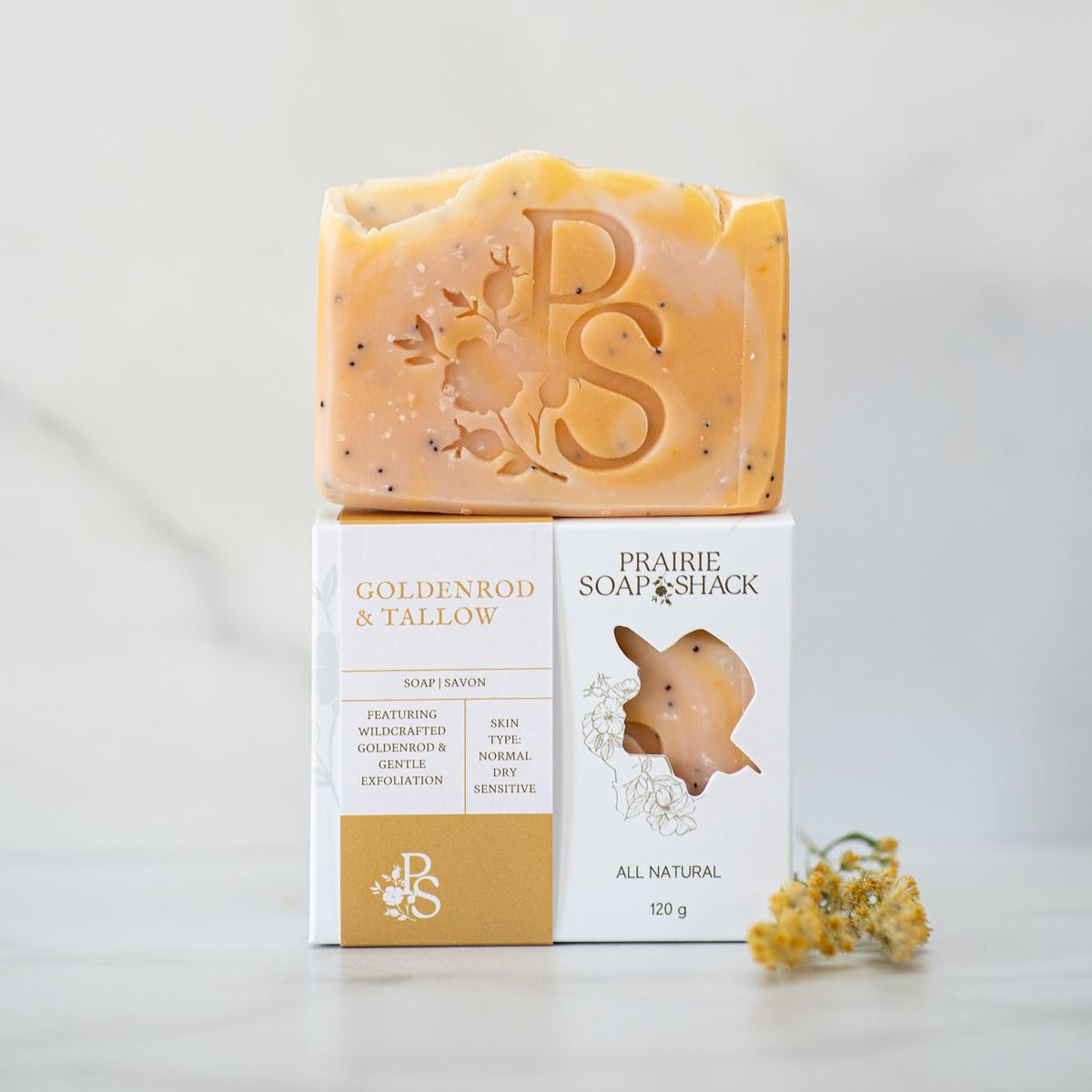 Goldenrod &amp; Tallow Soap with Lemongrass, Lemon and Lavender